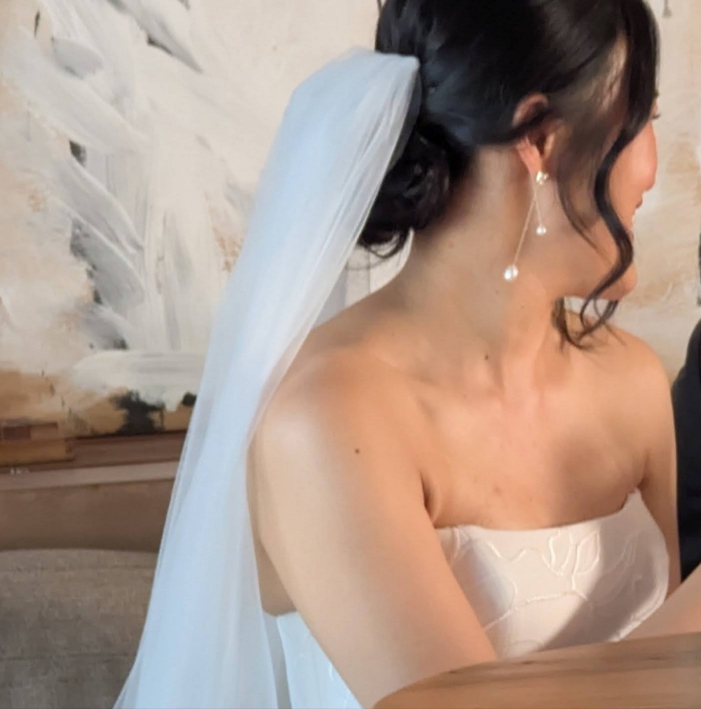 Waltz Length Veil 55in - light ivory